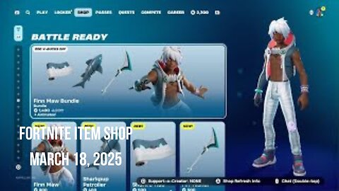 Fortnite Item Shop|March 18, 2025(*New* Finn Maw Bundle & More)