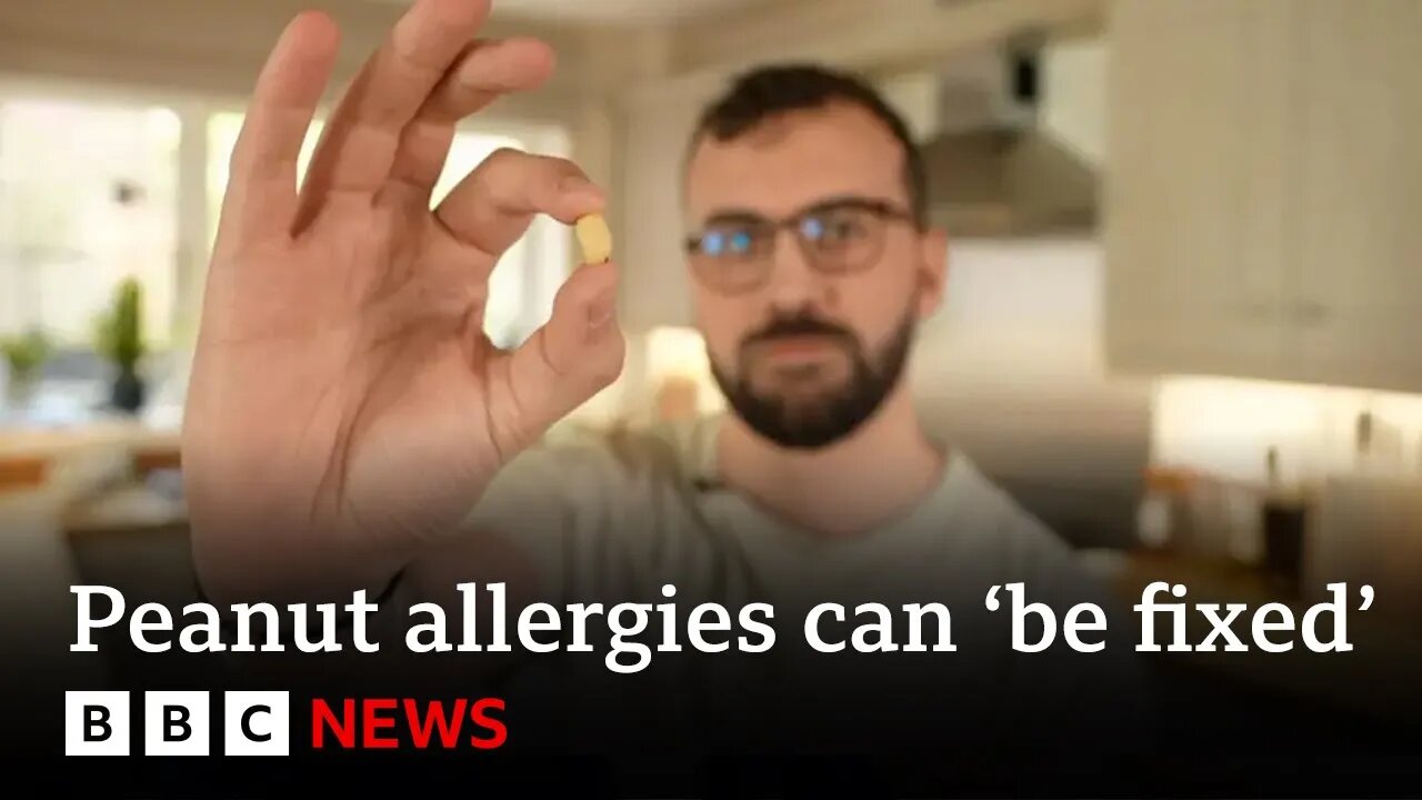 How a man with life-threatening peanut allergy now eats them every day | BBC News