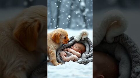 Courageous Puppy Saves Infant from a Raging Snowstorm!