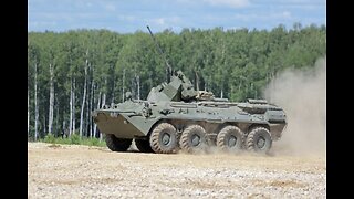 BTR-82A armored personnel carrier crew in Combat Training
