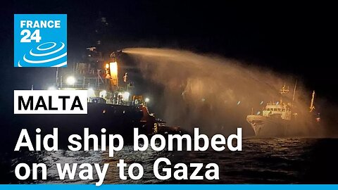 Activist aid ship hit by drones on way to Gaza