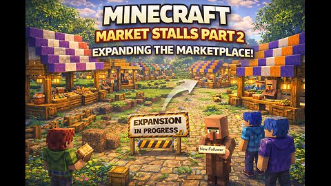 Town Builds | Market Stalls Part 2 Expanding the Marketplace #CozyGaming