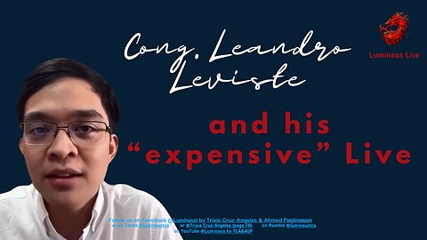 Cong Leandro Leviste's Live today