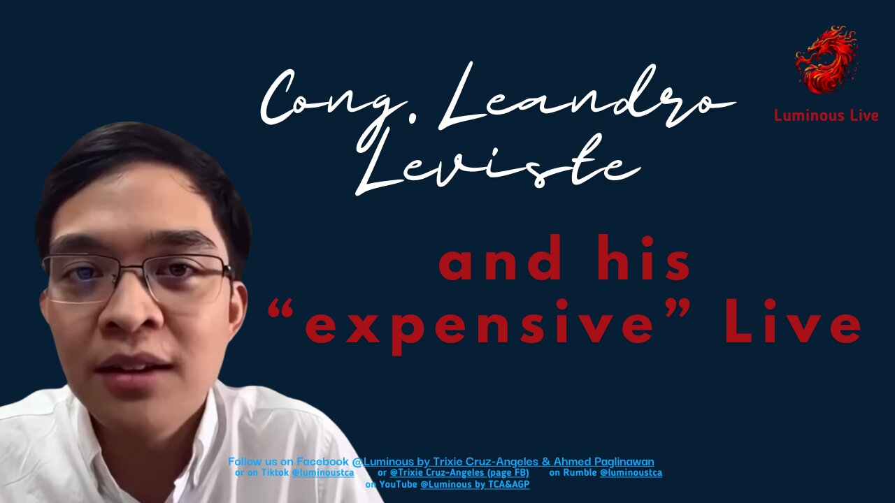 Cong Leandro Leviste's Live today