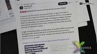 Attorney Tom Renz's concerned abt Pam Bondi’s ties to Pfizer & lack of progress in high-profile arrests 5/7/25