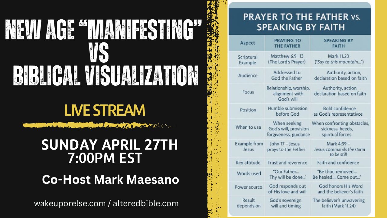 New Age Manifesting vs Biblical Visualization - Mandela effect