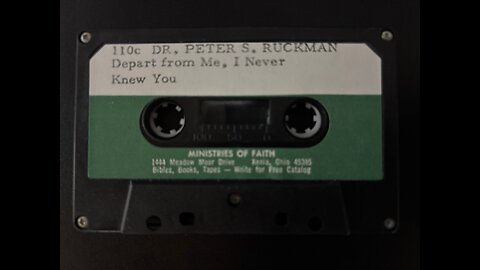 Depart From Me, I Never Knew You - Dr. Ruckman (It's worth listening thru the invitation)