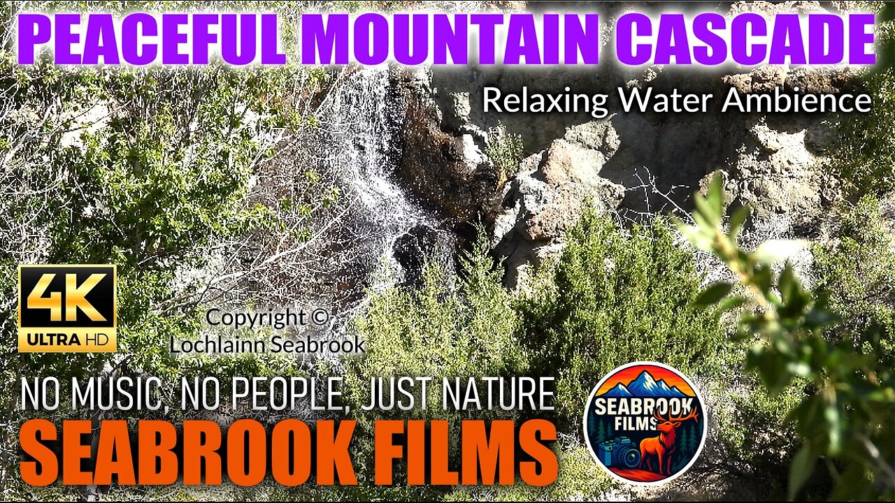 Peaceful Mountain Cascade: Relaxing Water Ambience