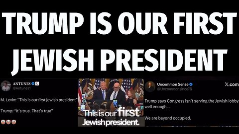 🚨🇮🇱🇺🇸 Trump is our 1st Jewish President❓ And also confirms “it’s true.”