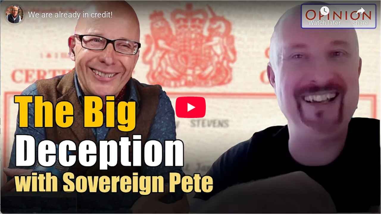 Richard Vobes with Sovereign Pete. We are already in credit!