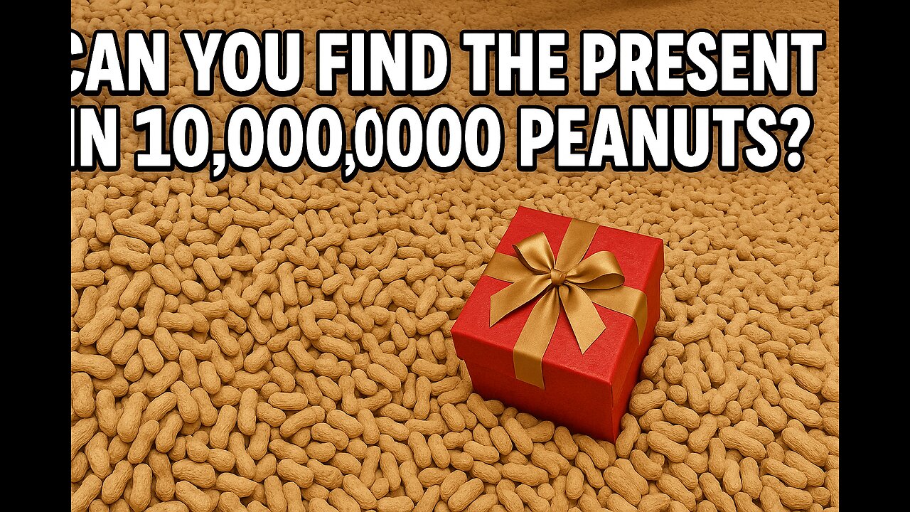 Can YOU Spot the Hidden Present in 10 MILLION Peanuts? 🎁🥜