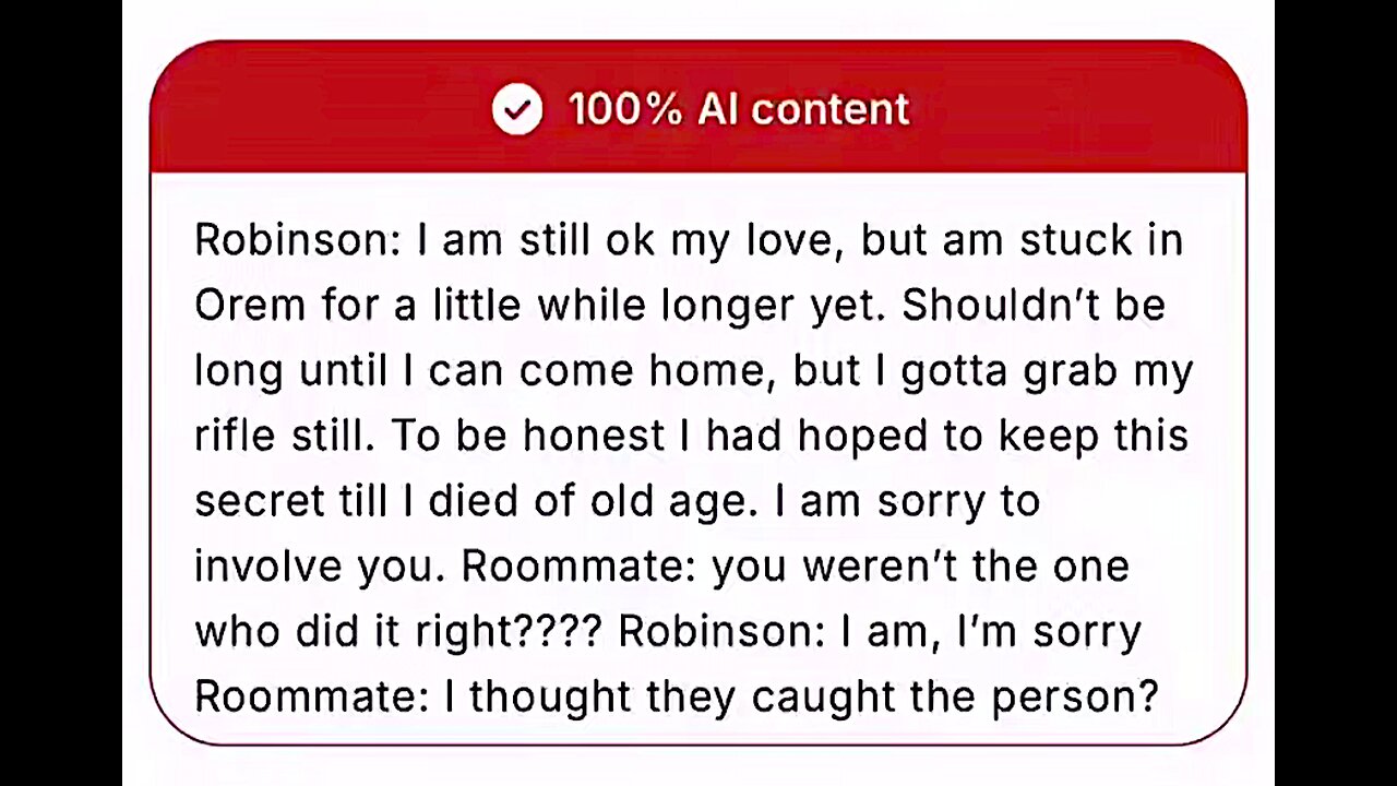 Tyler Robinson Text Messages 100% AI-Generated