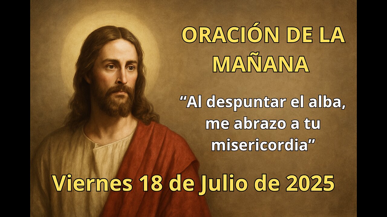 ORACIÓN DE LA MAÑANA: “Al despuntar el alba, me abrazo a tu misericordia.| Viernes 18 de Julio.