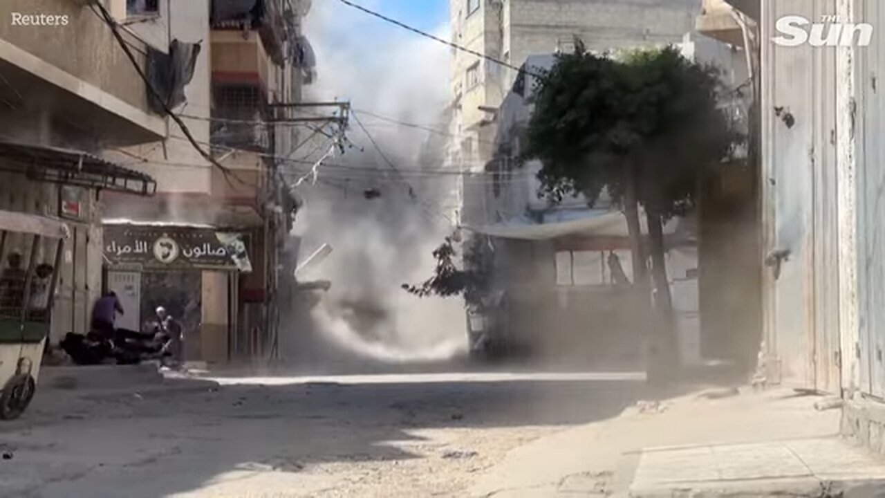 Moment Israel wipes out 'Hamas hide-outs' in strikes on Gaza City tower blocks