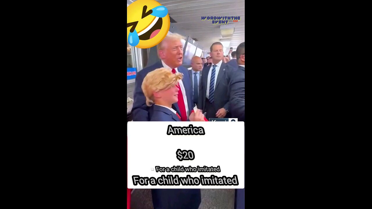 Trump gives $20 to a child who imitated him