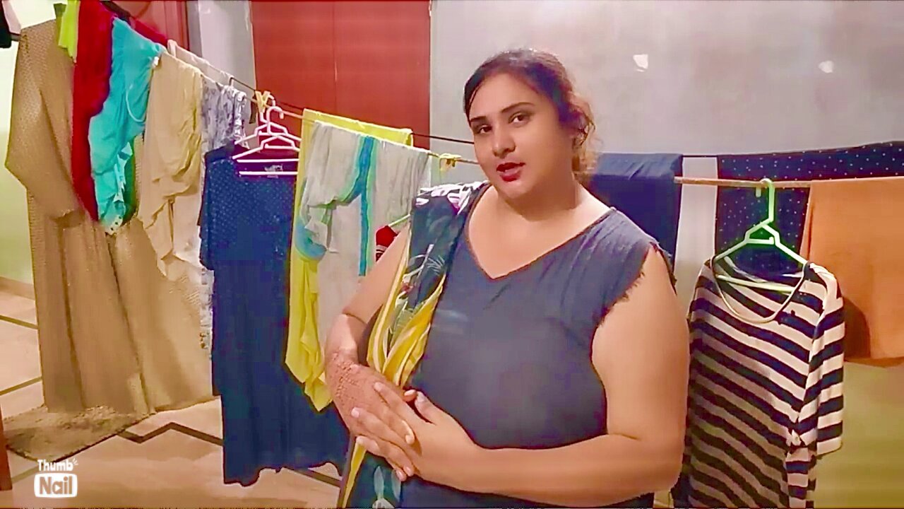 Drying my clothes at home on the rope for my family vlog
