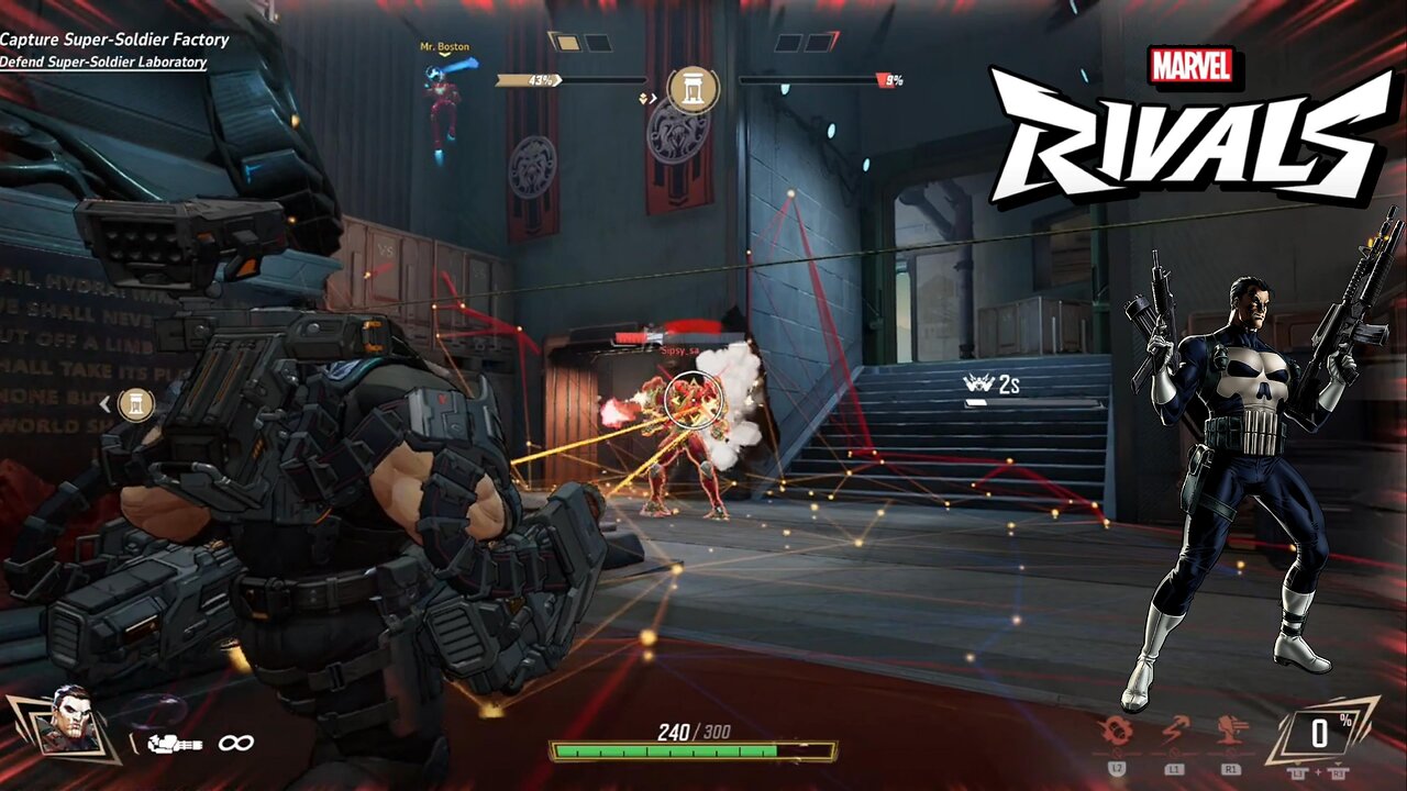 Marvel Rivals Online (PS5) Punisher Gameplay