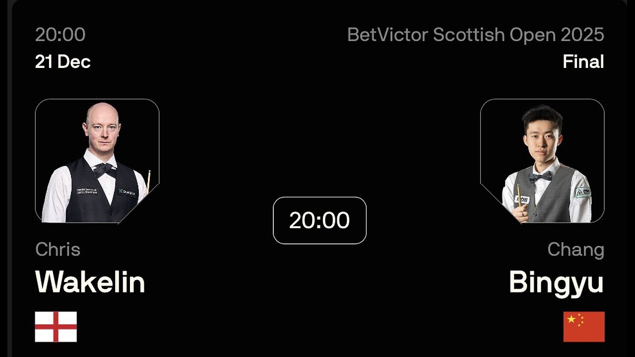 🔴 ถ่ายทอดสดสนุกเกอร์ 🏴󠁧󠁢󠁥󠁮󠁧󠁿 คริส เวคลิน VS จาง ปิงหยู 🇨🇳 ศึก สก็อตติช โอเพ่น