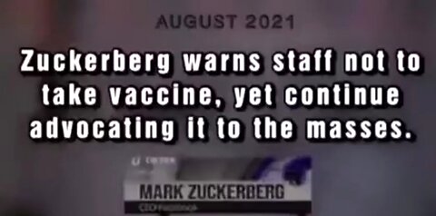 JEW ZUCKERBERG TOLD HIS STAFF NOT TO GET THE JAB BUT CENSORED DOCTORS FOR WARNING PEOPLE. 💉