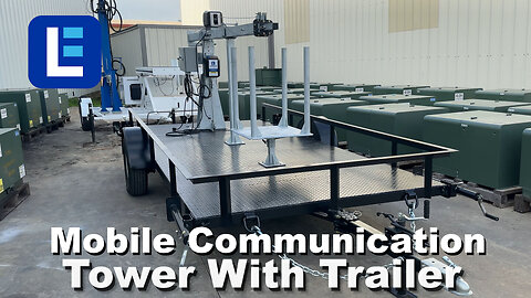 Mobile Communication Tower Trailer - 16' to 34' - Electric Winches, Quad Mount Top - Cell on Wheels
