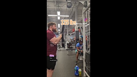125lbs Rope Pulldowns (Heavy) | #fitness #shorts #triceps 💪