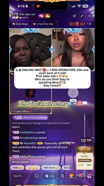 Ebb and Liyah back at it withPink table talk👀‼️😱😳 Who do you think they’re speaking about⁉️😱