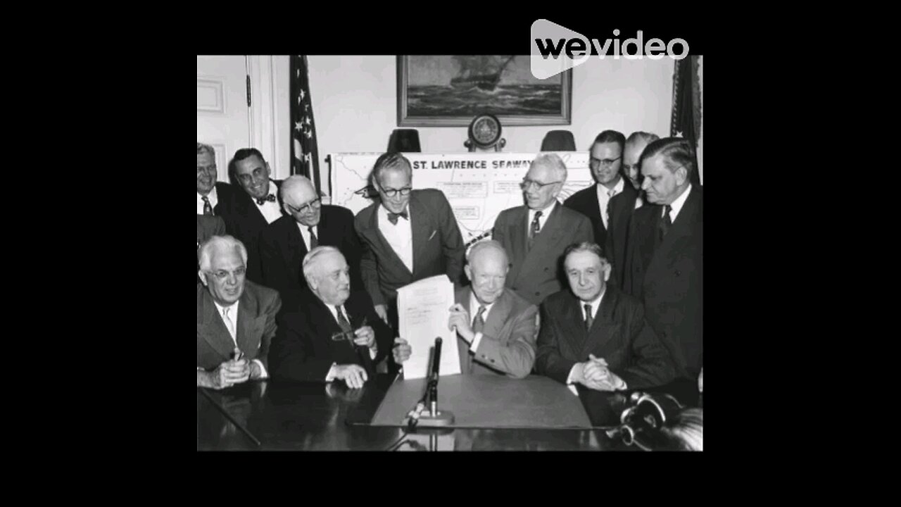 Dwight Eisenhower signed the St. Lawrence Seaway Act
