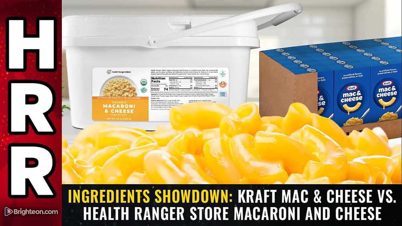 INGREDIENTS SHOWDOWN Kraft Mac & Cheese vs. Health Ranger Store Macaroni and Cheese