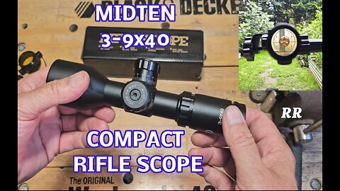 Midten 3-9x40 Compact Rifle Scope, Mil-Dot Reticle, Locking Turret, Zero Reset