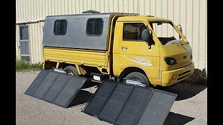 DIY Mini Camper For The Mini Truck With Solar Air Conditioning