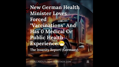 New German Health Minister Loves Forced "Vaccinations", Has 0 Medical Or Public Health Experience.😷