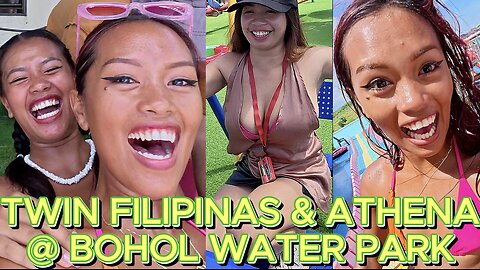 🇵🇭 Filipina Twin Sisters & Athena Go CRAZY @ Bohol Water Park! GRID ISLAND FAMILY PHILIPPINES LIVING