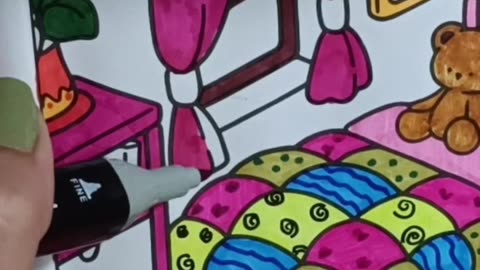 Color with me 002 | Cozy Bedroom | Coloring Nook Studio