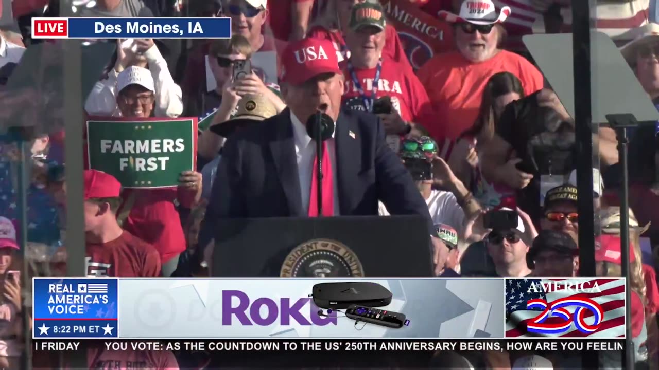 THE CROWD ERUPTS INTO “USA, USA, USA”