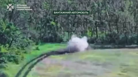💥🤩 Destruction of Russian BM-21 Grad, anti-aircraft system, Russian flag,
