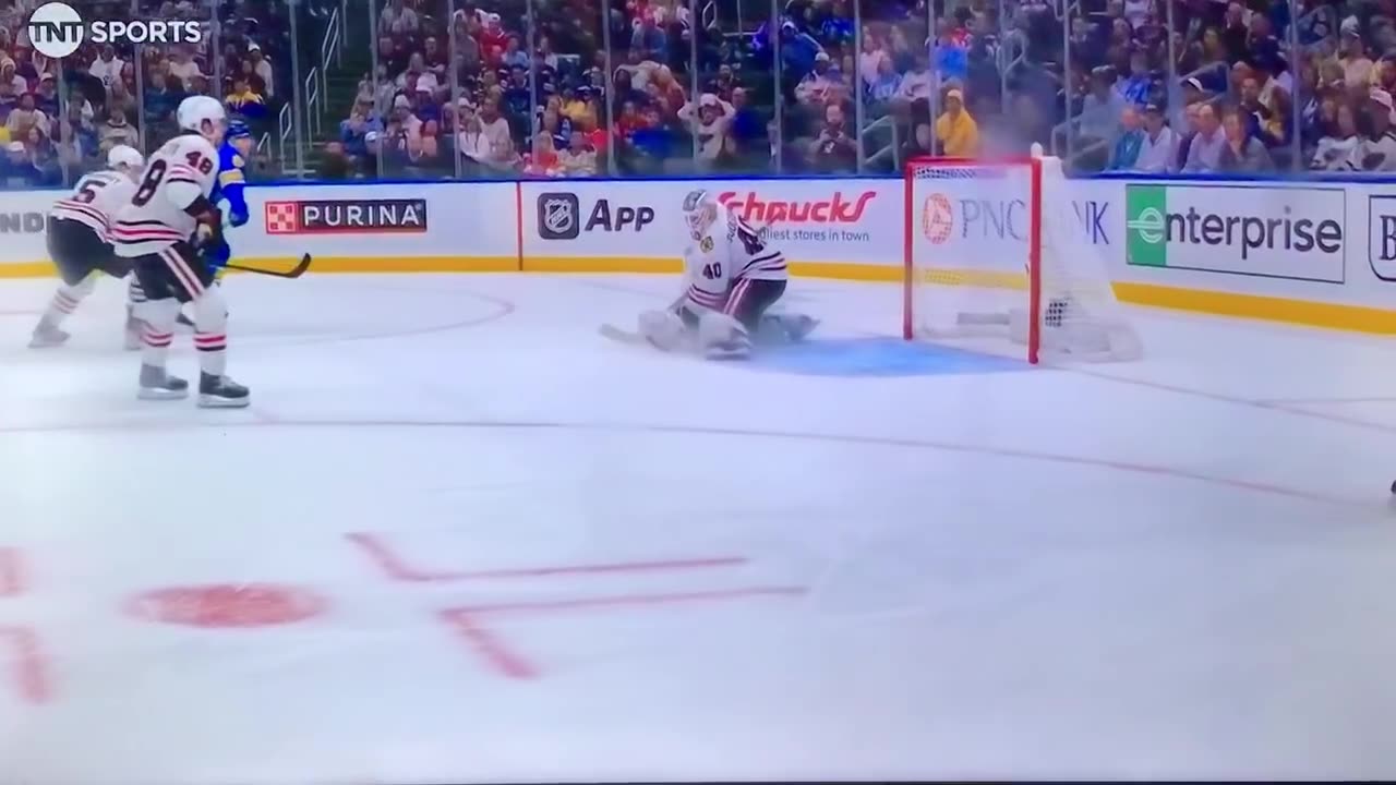 Blues LW #81 Dylan Holloway 🥅(1)🏒Wrist-Shot Goal