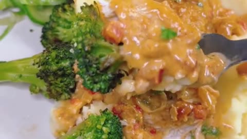Making creamy chicken