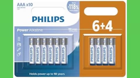 Pilha Aaa palito Philips Alcalina Pack/cartela C/10 unidades de Pilhas modelo