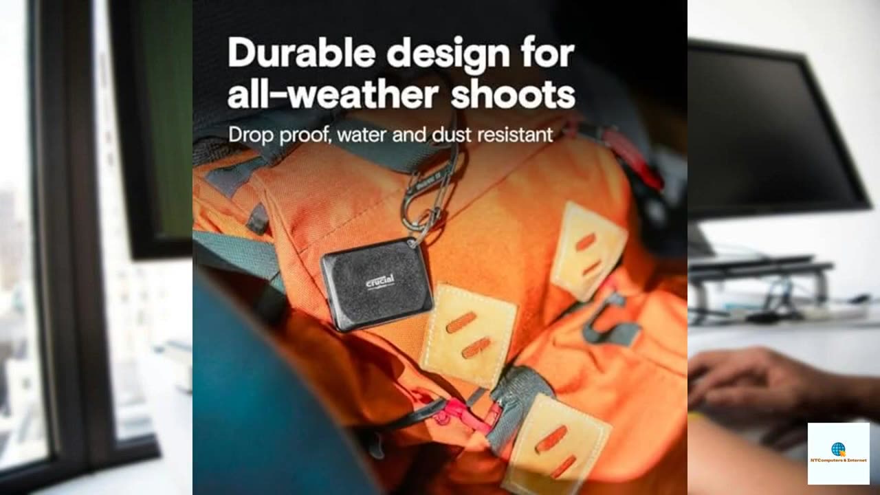 Crucial X10 Pro 4TB Portable SSD – Up to 2100MB/s Read, 2000MB/s Write, Water and Dust Res