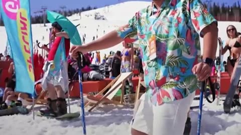 Shereguesh: el carnaval blanco donde se esquía en bikini