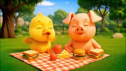 Little duck and his friends in Yellow Ducky Adventures - Fun Animal Cartoon for All Ages - 10 mins