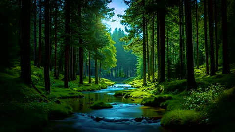 Deep Sleep in Nature, Immerse Yourself in the Sounds of a Forest Stream