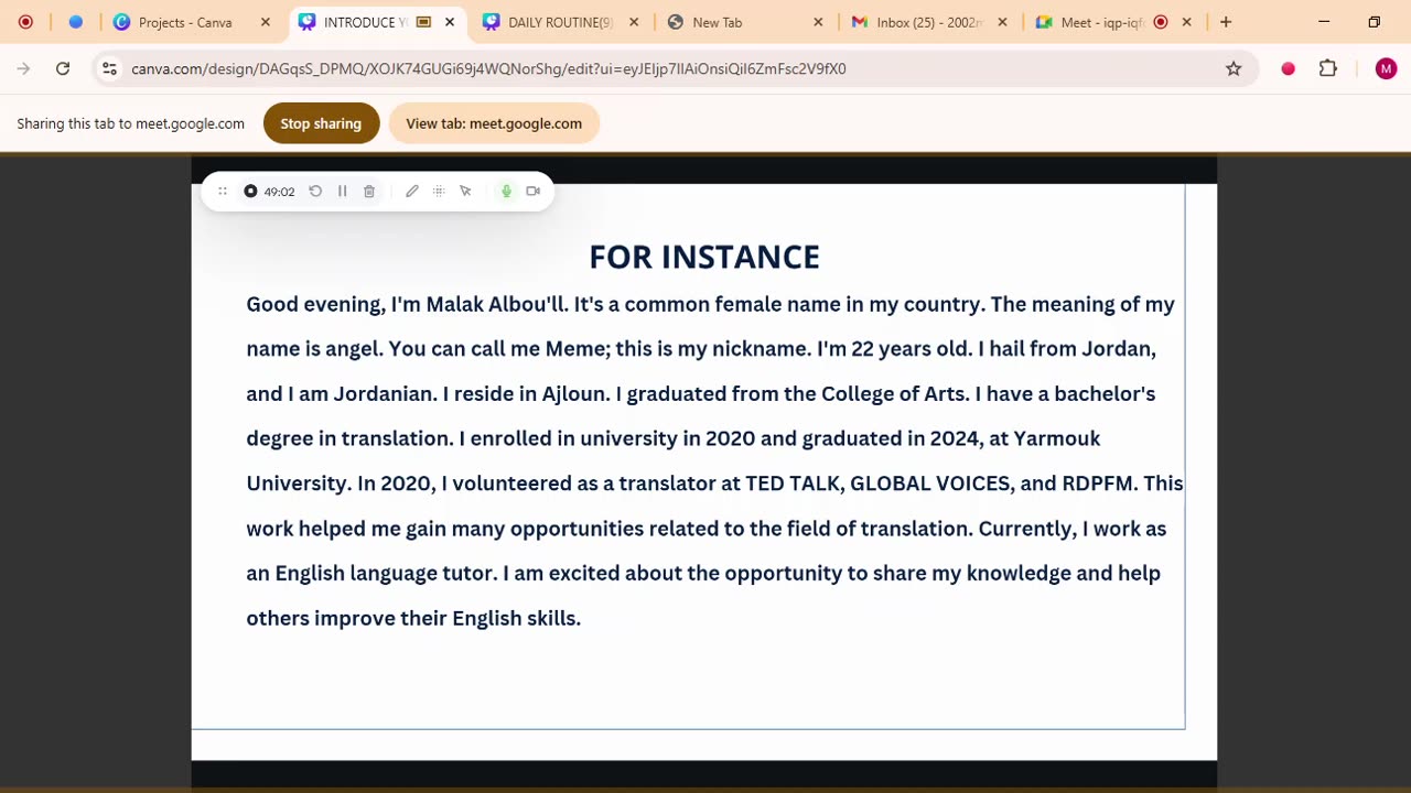Introduce yourself(2)