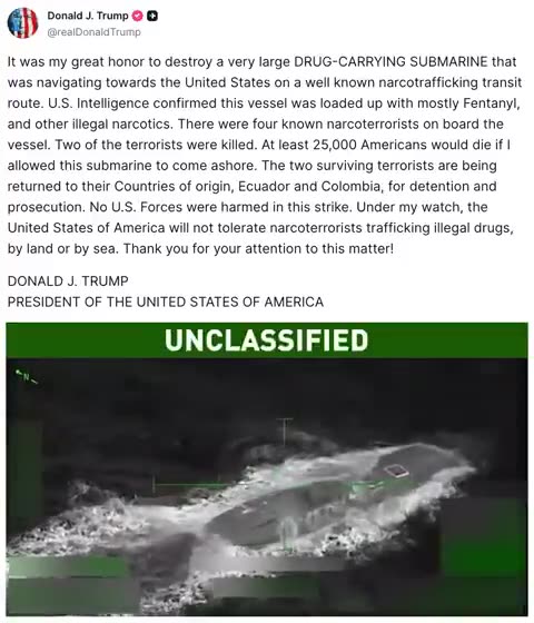 Trump’s Message |Bombs Submarine 💣