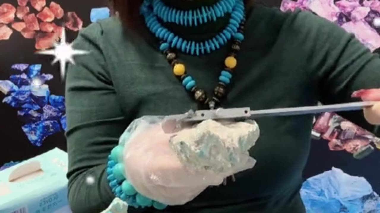 250502-8 Natural raw - ore turquoise rough material