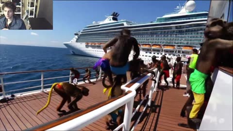 Over 5 Monkeys Roam Around A Cruise Ship Fake Funny Parody Video