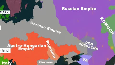 K WWI – German Empire, Austro-Hungarian Empire, Bulgaria — Eastern 1914 vs 1918