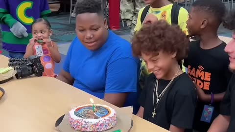Military Dad Surprises Son At Chucky Cheese #shorts