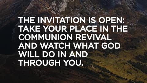 Come and take your place!