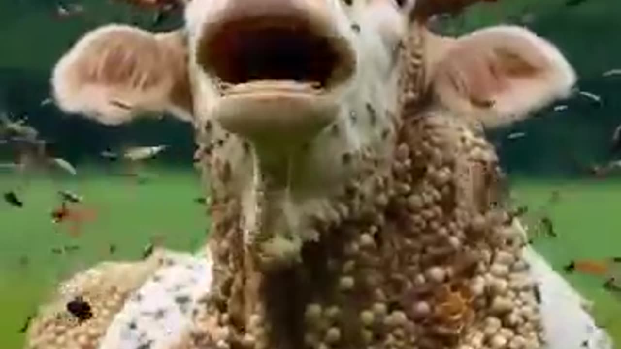 Trending: Cow covered in honeycomb like millions bee's save by rescue team #huma